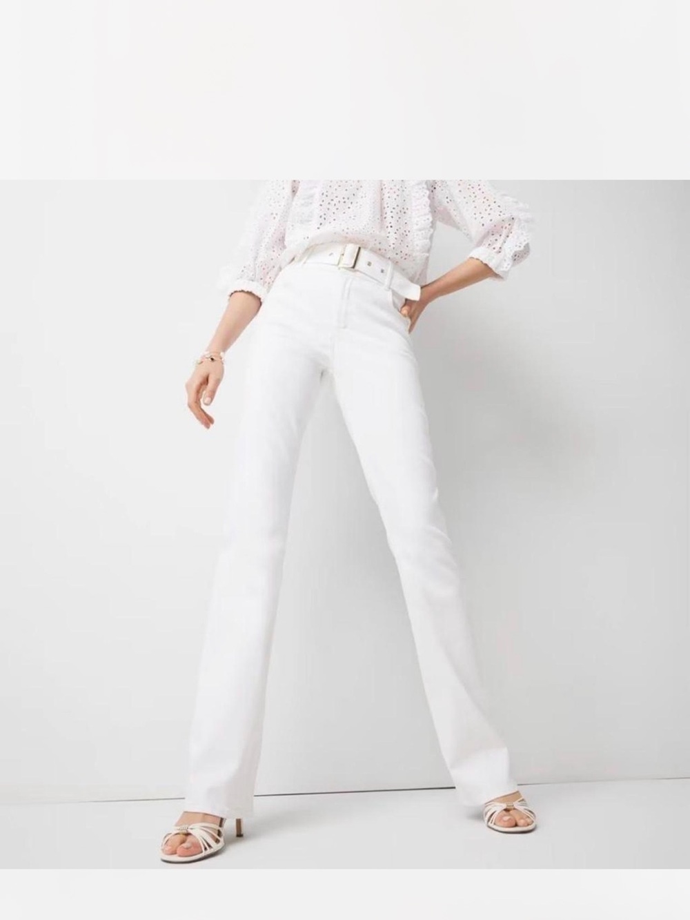White House Black Market White Boot-Cut Jeans